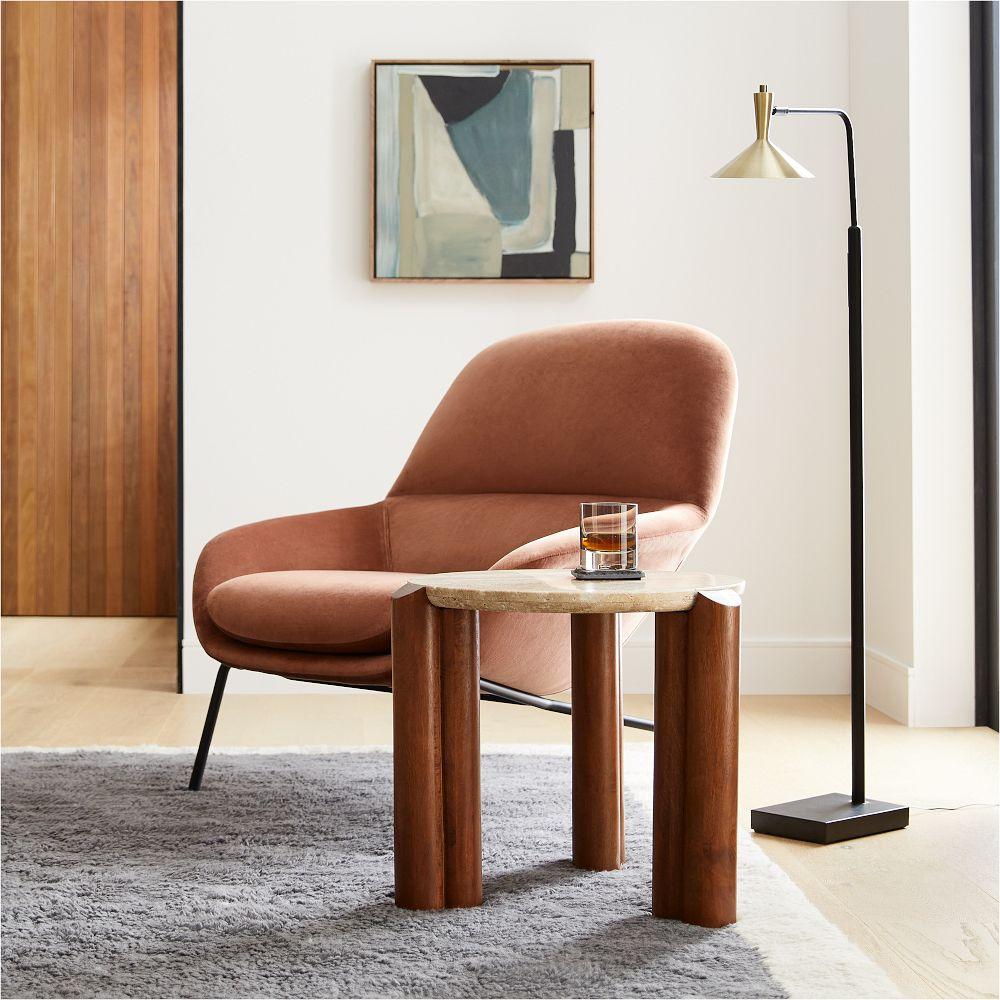 Side table for lounge chair discount